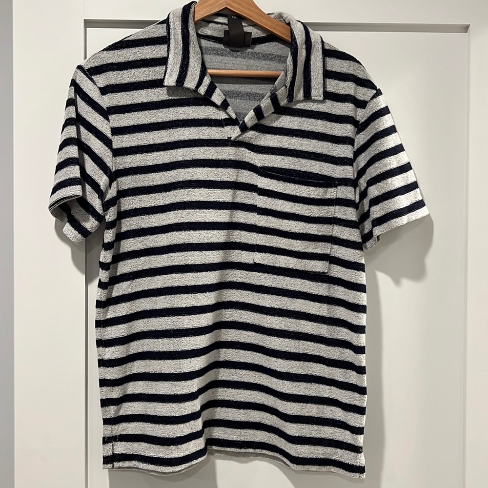 H&M Terry Striped Nautical Polo